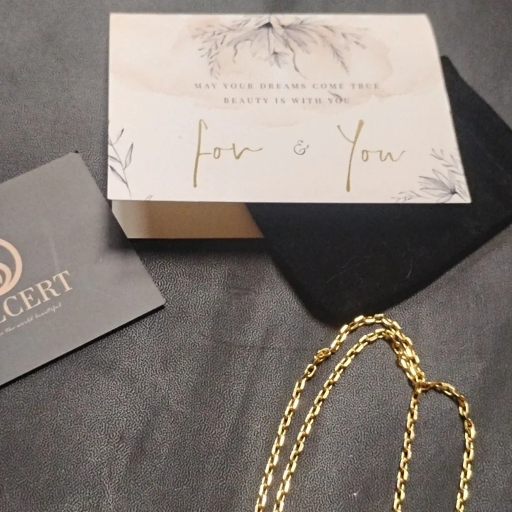 Gold Tone S Pendant Necklace